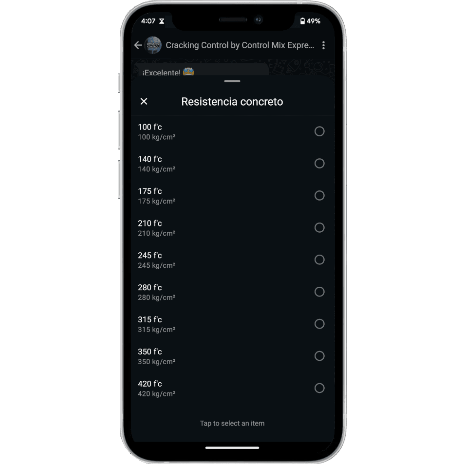Standard Measures Feature Screenshot